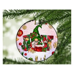 Christmas Joy Gnomies Ornament Png, Christmas Joy Gnome Png, Christmas Gnome Ornament Png, Joy Ornament Png Design, Digi