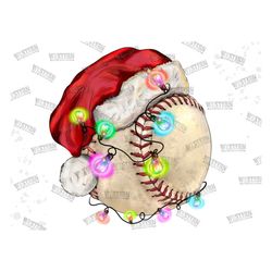christmas baseball ball sublimation png, baseball christmas, baseball png, christmas baseball ball santa hat png, baseba