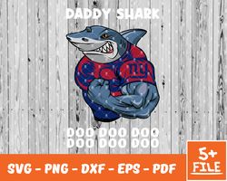 New York Giants Daddy Shark Nfl Svg , Daddy Shark   NfL Svg, Team Nfl Svg 24