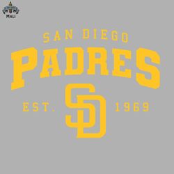 Padres San Diego EST 1969 II Sublimation PNG Download