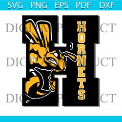 Vintage Hornet Football Logo Team SVG Cutting Digital File