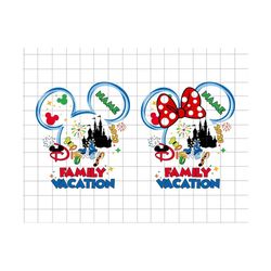 Bundle Custom Family Vacation Png, Magical Kingdom Png, Mouse And Friends, Family Trip Png, Family Trip 2023 Png, Dotted