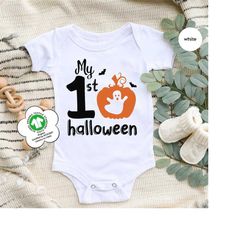 cute spooky season gifts, ghost baby clothing, my 1st halloween onesie, boo graphic tees, pumpkin kids shirt, halloween