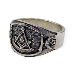 Ring of the Order of the Shriners, code RSAAONMS, completely 925 sterling silver