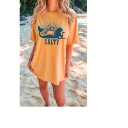 Salty Tee, Mermaid T-shirt, Beach Tee, Salty T-shirt, Vintage Inspired T-shirt, Comfort Colors T-shirt, Oversized Tee