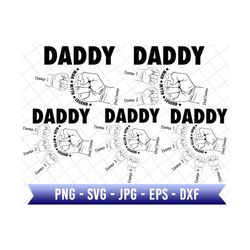 Daddy Man Myth Legend Svg, Personalized Father's Day Fist Bump Set, Baby Toddler Kid Dad Fist Bump SVG, Father's Day Svg