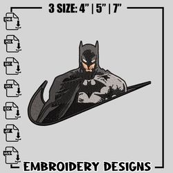 Batman Nike embroidery design, Batman embroidery, movie design, Nike design, Embroidery file, Instant download.