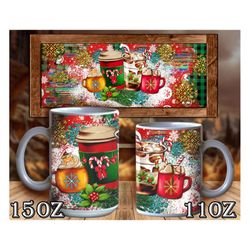 Christmas coffee Png, Christmas Png, Merry Christmas Png, Glitter Christmas Mug Png, Christmas Coffee Png Download, Digi