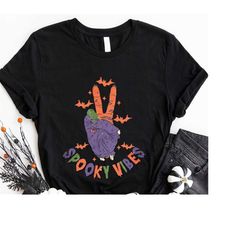 Spooky Vibes Shirt, Halloween T Shirt, Halloween Gifts, Bat Graphic Tees, Horror Crewneck Sweatshirt, Peace Clothing, Ge