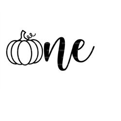 Pumpkin One Svg, 1st Birthday Svg, First Birthday Svg, One Svg. Vector Cut file Cricut, Silhouette, Pdf Png Eps Dxf, Dec