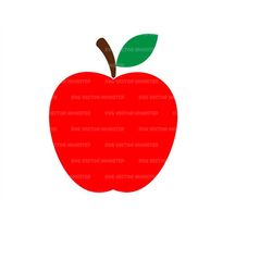 Red Apple Svg, Fruit Svg, Apple Monogram Svg, Apple Png, Apple Vector, Apple Clip art. Cut file for Cricut, Silhouette,