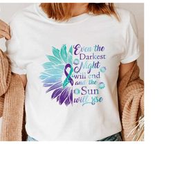Suicide Awareness T-Shirt, Mental Health Tshirt, Therapist Gift, Sunflower Graphic Tees, Family Support Clothing, Suicid