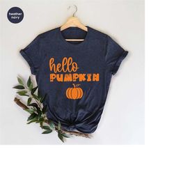 Pumpkin Crewneck Sweatshirt, Fall Season Shirt, Thanksgiving Clothing, Autumn Graphic Tees, Gift for Her, Thankful Shirt