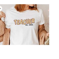 custom teacher vneck shirt, back to school tee, personalized teacher gifts, customized new teacher gift, first day of sc