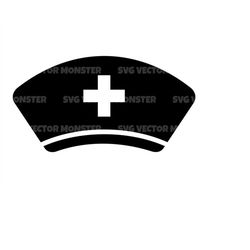 Nurse Cap Svg. Vector Cut file for Cricut, Silhouette, Pdf Png Eps Dxf, Decal, Sticker, Vinyl, Pin