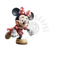 Set of 5 Ultra-Realistic Minnie Mouse Digital Images for Printing, T-Shirts, Posters, and More - JPEG, PNG, PDF