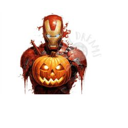 Set of 7 Iron Man Halloween, Digital Images for Printing, T-Shirts, Posters, and More - JPEG, PNG, PDF