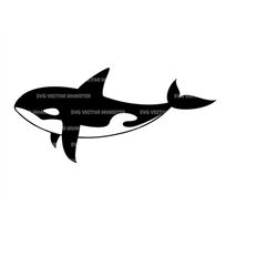 Orca Whale Svg, Killer Whale Svg. Whale Clip art, Svg Pdf Png Eps dxf, Cut file Cricut, Silhouette, Vector, Decal, Vinyl