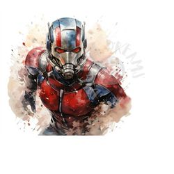 Set of 10 Watercolor Ant-Man Digital Images for Printing, T-Shirts, Posters, and More - JPEG, PNG, PDF