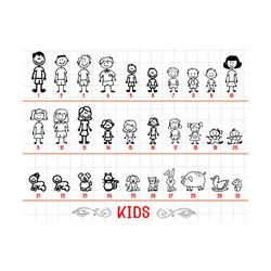 Happy Kids And Pet Bundle Png, Clipart Kids And Pets, Children Png, Funny Father's Day Gift Png, Father's Day Png,Funny