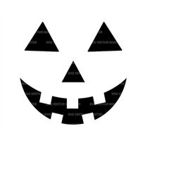 Pumpkin Face Svg, Jack O Lantern Svg, Halloween Svg. Vector Cut file for Cricut, Silhouette, Pdf Png Eps Dxf, Decal, Sti
