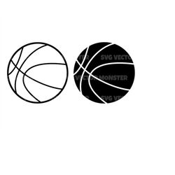 Basketball Svg. Vector Cut file for Cricut, Silhouette, Pdf Png Eps Dxf, Decal, Sticker, Vinyl, Pin