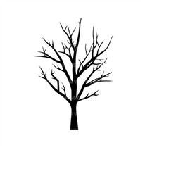 Dead Tree Svg. Autumn Tree Svg. Vector Cut file for Cricut, Silhouette, Pdf Png Eps Dxf, Decal, Sticker, Vinyl, Pin