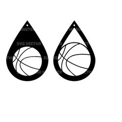 Basketball Earrings Svg, Earring Templates Svg. Vector Cut file for Cricut, Silhouette, Pdf Png Eps Dxf, Decal, Sticker,