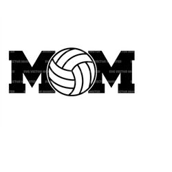 Volleyball Mom Svg, Volleyball Mama Svg, Volleyball T-Shirt. Vector Cut file Cricut, Silhouette, Pdf Png Eps Dxf, Decal,