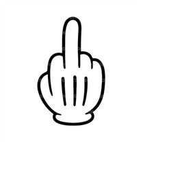 Cartoon Middle Finger Svg, F*ck Off Svg, Vector Cut file for Cricut, Silhouette, Pdf Png Eps Dxf, Decal, Sticker, Vinyl,