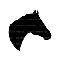 Horse Head Svg, Horse Svg, Stallion Svg, Horse Lover. Vector Cut file for Cricut, Silhouette, Pdf Png Eps Dxf, Decal, St