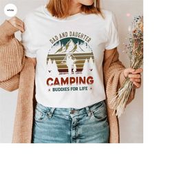 Cool Camp Shirt, Camping Graphic Tees, Matching Family TShirt, Gifts from Daughter, Hiking Outfit, Trendy Forest T-Shirt