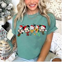 Comfort Colors Vintage Disney Christmas Shirt, Disney Ears Christmas Shirt, Mickey And Friend Christmas Shirt, Disneylan