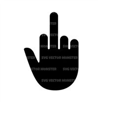 Middle Finger Svg, Hand Gesture Svg, Vector Cut file for Cricut, Silhouette, Pdf Png Eps Dxf, Decal, Sticker, Vinyl, Pin