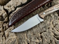 Handmade Fixed Blade Bushcraft Hunting Knife, Camping EDC Skinner Survival Knife
