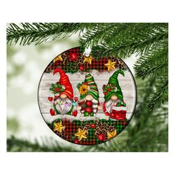 Christmas Gnomies Ornament Png Sublimation Design, Merry Christmas Png, Christmas Gnomies Ornament Png, Ornament Png, Di