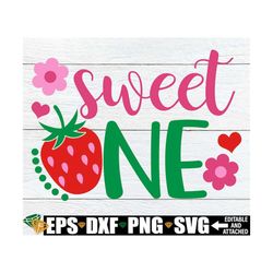 Sweet One, Strawberry 1st Birthday, Strawberry Theme Birthday, Sweet One Birthday, Strawberry First Birthday SVG, Strawb