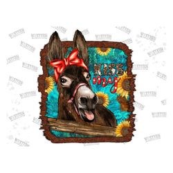 Kiss My Ass Donkey with Background Png, Kiss my ass donkey PNG, Bandana Png, Watercolor Donkey Png, Farm Animals Png, Su