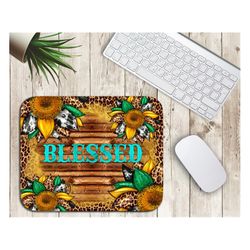Blessed Leopard Mouse Pad Sublimation Png, Western Design Png, Blessed Mouse Pad PNG, Leopard Blessed Mouse Pad Png Down