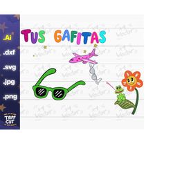 Karol G Tus Gafitas visualizer png, Maana ser bonito JPG/PNG/SVG Print and Cut Digital, cricut silhouette files download