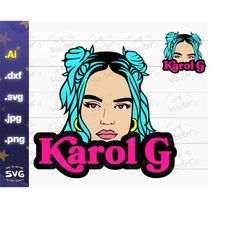 Karol G SVG, Karol G heart eyes PNG, Digital Files for cricut silhouette, sublimation, decals, digital download svg, png