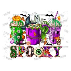 Spooky Halloween Coffee Sublimation Design,Pumpkin Coffee Latte,Halloween Design,Horror Movie Inspired Coffee,Ghost Png,