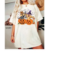 Chip n Dale Skeleton Halloween Comfort Colors Shirt, Chip and Dale Halloween Shirt, Disney Halloween Shirt, Disney Pumpk