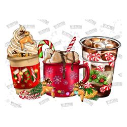 Christmas Coffee Cups Png, Christmas Sublimation Designs,Christmas Png, Coffee Sublimation Png, Christmas Drink Design,C