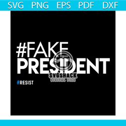 Fake President Hashtag svg
