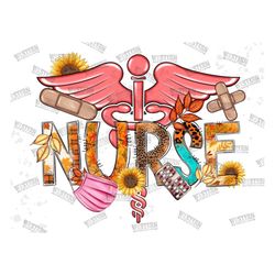 Nurse With Fall Element Png Sublimation Design, Nurse Png, Hello Fall Png, Fall Nurse Png, Fall Vibes Png, Nurse Life Pn