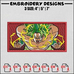 Broly box embroidery design, Dragonball embroidery, Anime design, Anime embroidery, Embroidery shirt, Digital download