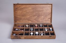 Large Watch Organizer Personalized Sunglasses Holder Wooden Watch Display Case Engraved Watch Storage