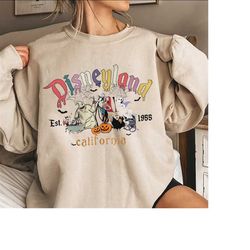 Vintage Disneyland Halloween Sweatshirt, Retro Disneyland est 1955 Halloween Shirt, Oogie Boogie Bash Shirt, Jack Skelli