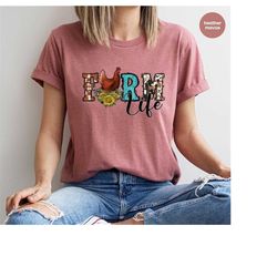 Farm Gift, Western Graphic Tees, Animal T-Shirt, Farmer Shirt, Chicken Shirt, Funny Farm Crewneck Sweatshirt, Gift for F